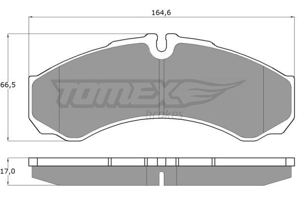 TOMEX BRAKES Комплект тормозных колодок, дисковый тормоз TX 11-11